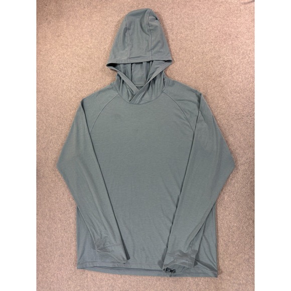 Free Fly Apparel Performance Long Sleeve Hoodie Sun Shirt (Men's Large) Blue - Picture 1 of 12